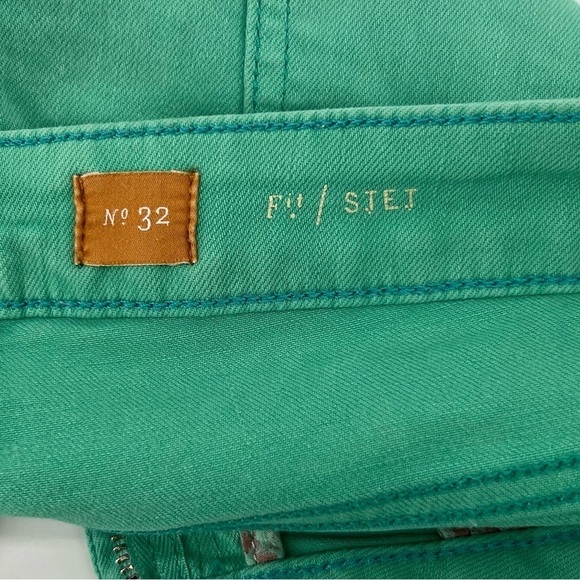 Pilcro And The Letterpress Green Straight Leg Ankle Jeans Size 32 Women's - Picture 4 of 7